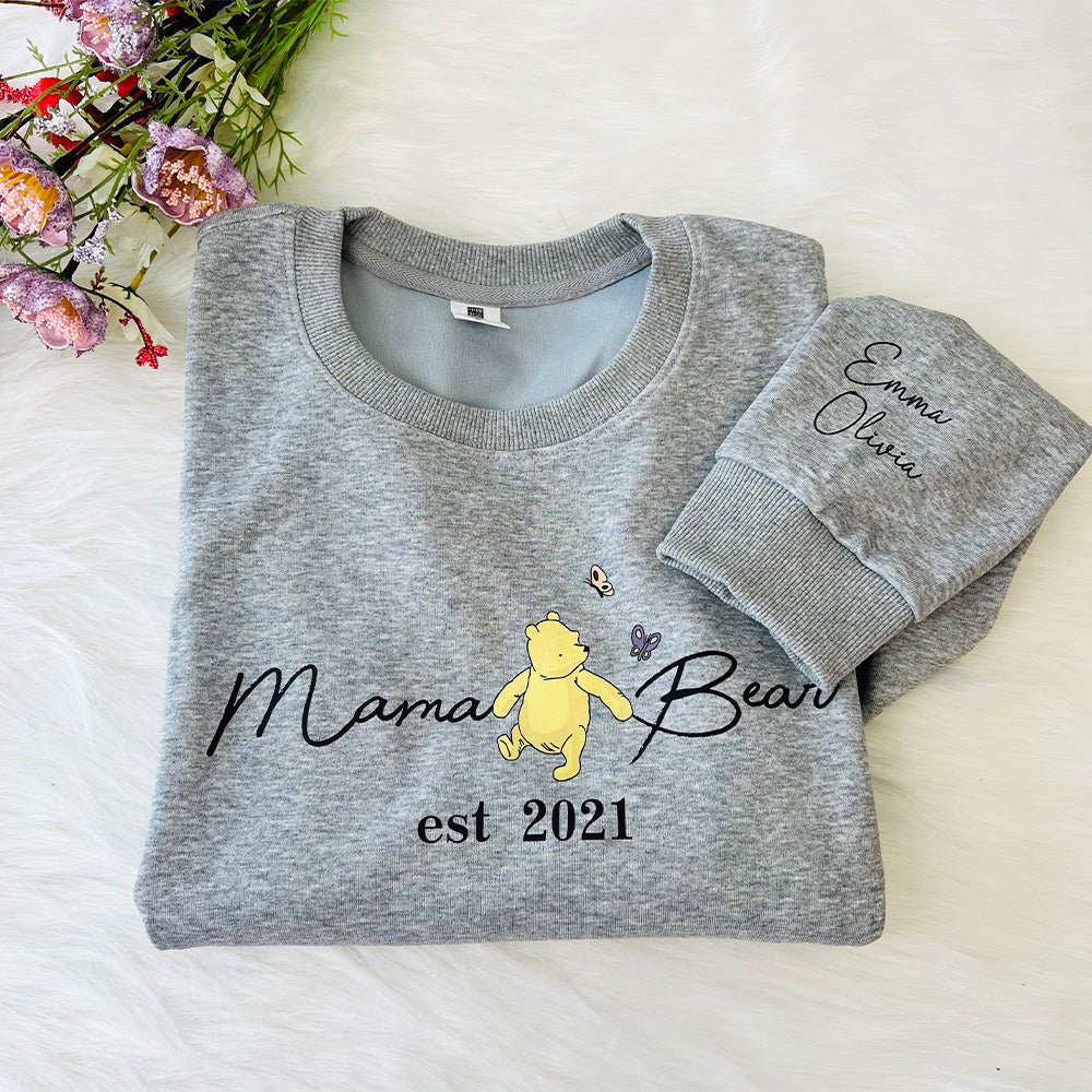 Personalized Mama Bear T-shirt/Sweatshirt/Hoodie - Gift For Mom