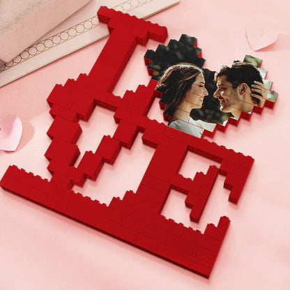 Custom Building Brick Photo Block Personalised I Love You Brick Puzzles Gifts