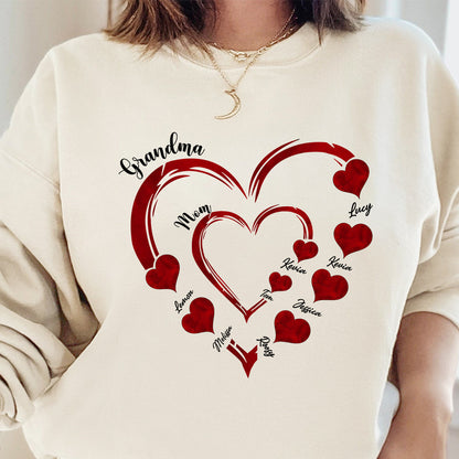 Mommy's Heart Sweethearts Family Customized T-shirt/Sweatshirt/Hoodie