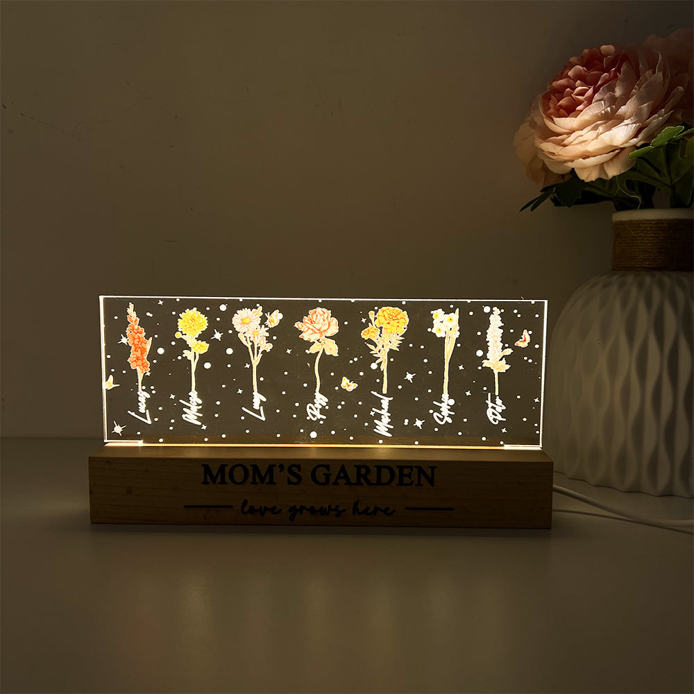 50%OFF Birth Month Flower Personalized LED Night Light