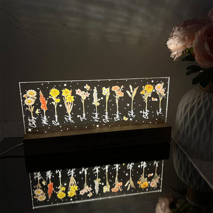 50%OFF Birth Month Flower Personalized LED Night Light