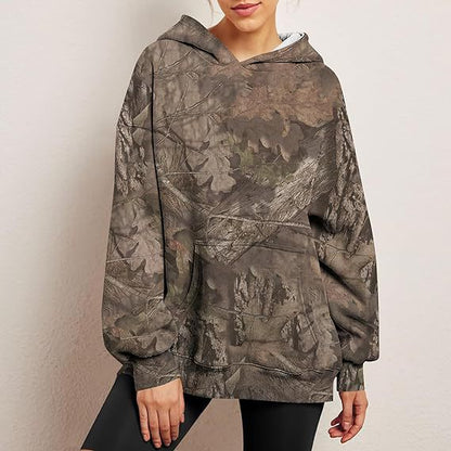 Unisex Oversized camouflage maple leaves Hoodie (Buy 2 Free Shipping)