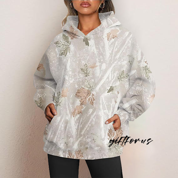 Unisex Oversized camouflage maple leaves Hoodie (Buy 2 Free Shipping)