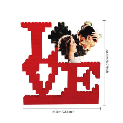 Custom Building Brick Valentine's Day Gifts Photo Block Personalised I Love You Brick Puzzles Gifts