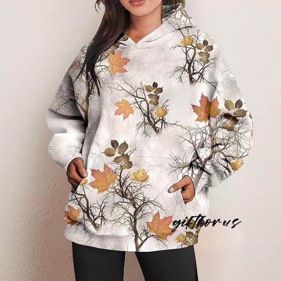 Unisex Oversized camouflage maple leaves Hoodie (Buy 2 Free Shipping)