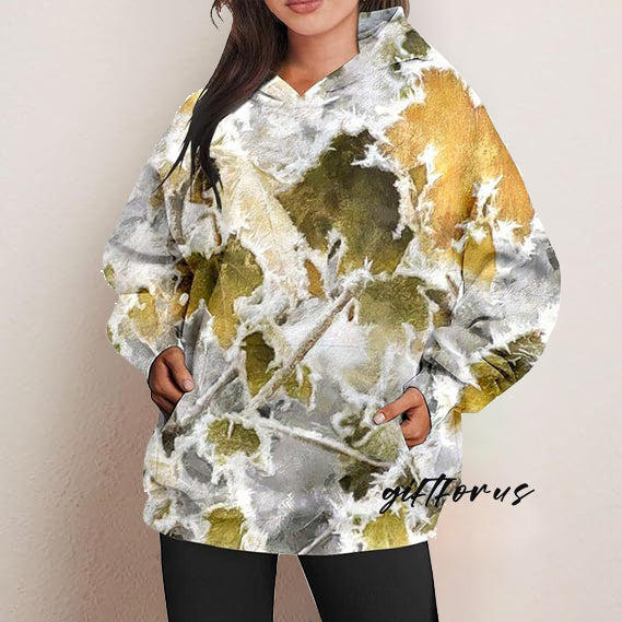 Unisex Oversized camouflage maple leaves Hoodie (Buy 2 Free Shipping)