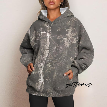 Unisex Oversized camouflage maple leaves Hoodie (Buy 2 Free Shipping)