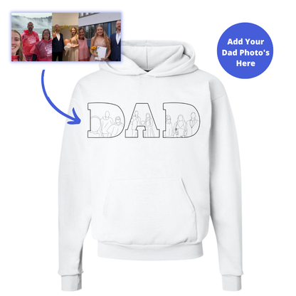 Custom Dad Embroidered Sweatshirt with Kids Names Sleeve