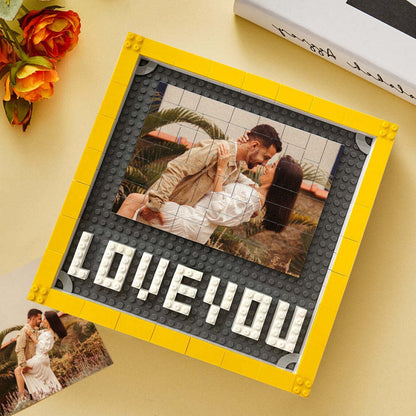 Custom Building Brick Valentine's Day Gifts Photo Block Personalised I Love You Brick Puzzles Gifts