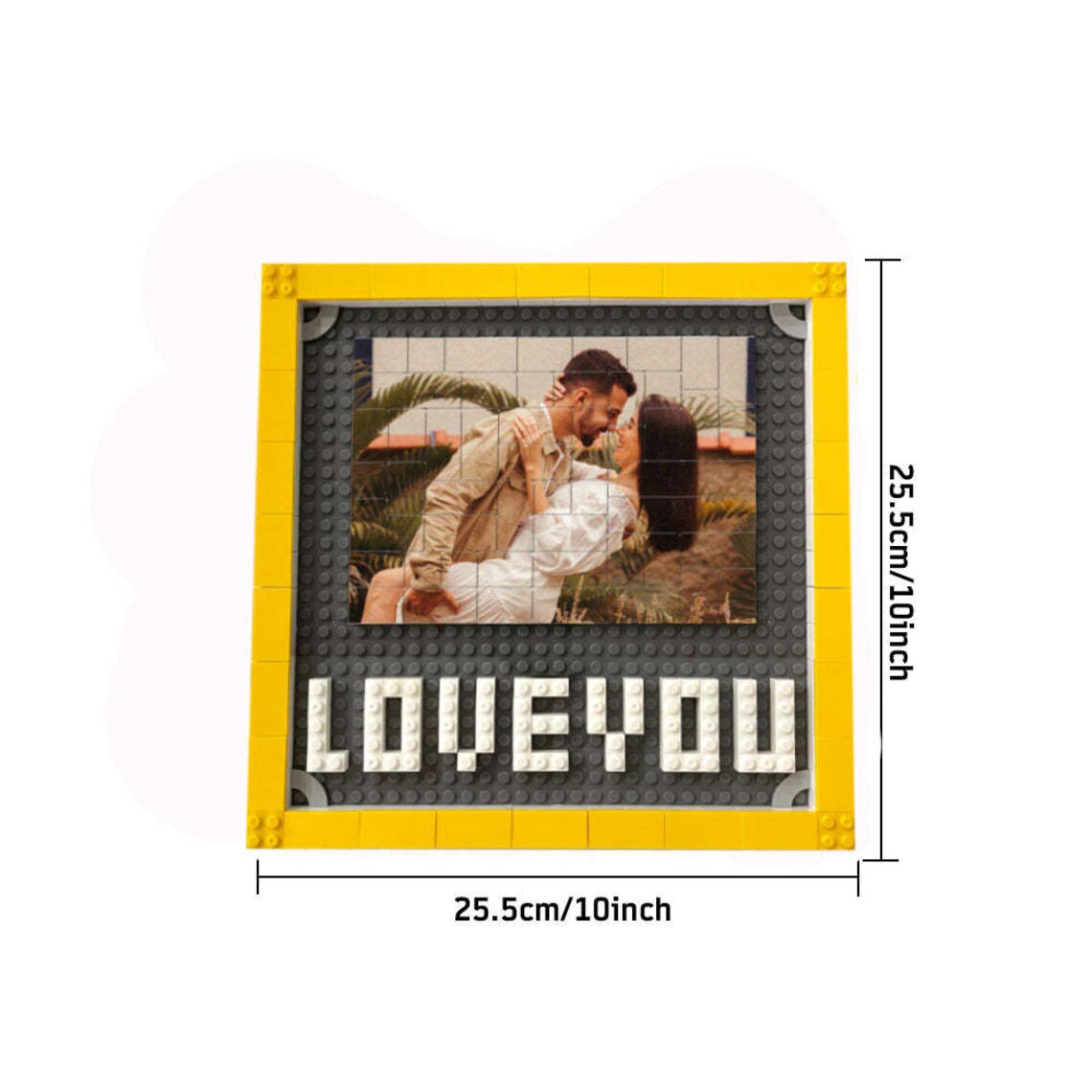 Custom Building Brick Photo Block Personalised I Love You Brick Puzzles Gifts