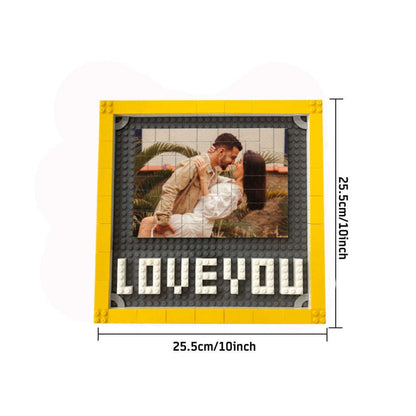 Custom Building Brick Photo Block Personalised I Love You Brick Puzzles Gifts