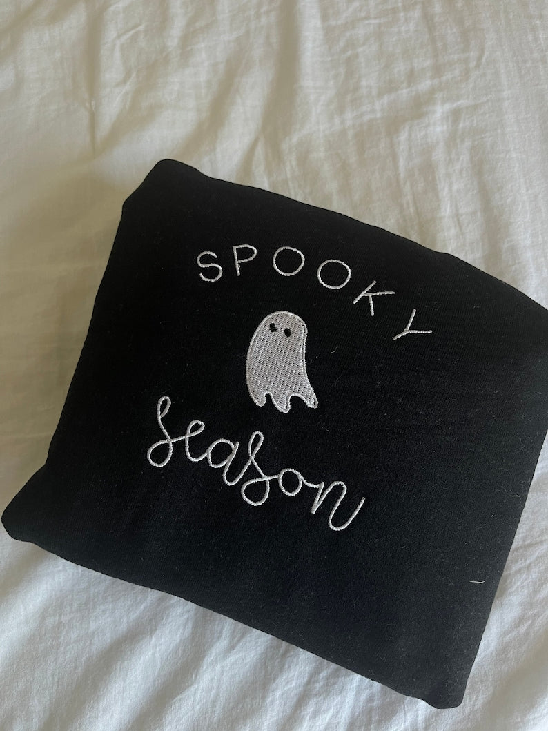 Spooky Season Ghost Halloween Crewneck Sweater