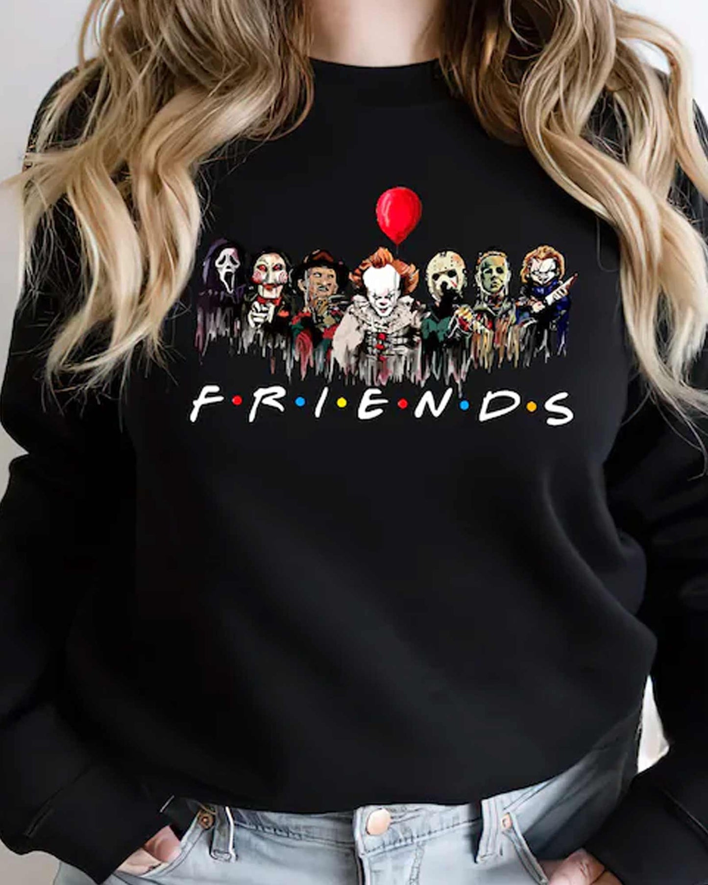 Horror Characters Friends- Halloween Sweatshirt