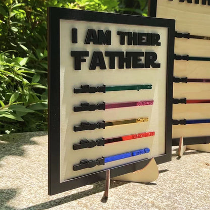 I Am Their Father Engraved Wooden Sign Father's Day Gift