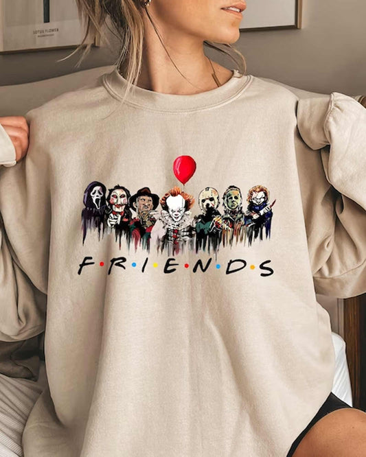 Horror Characters Friends- Halloween Sweatshirt