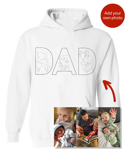 Custom Dad Embroidered Sweatshirt with Kids Names Sleeve