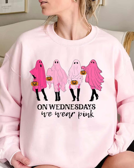 On Wednesdays We Wear Pink  – Halloween Sweatshirt