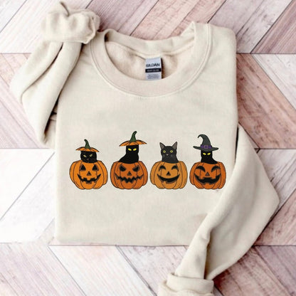 Halloween Ghost Cat Sweatshirt