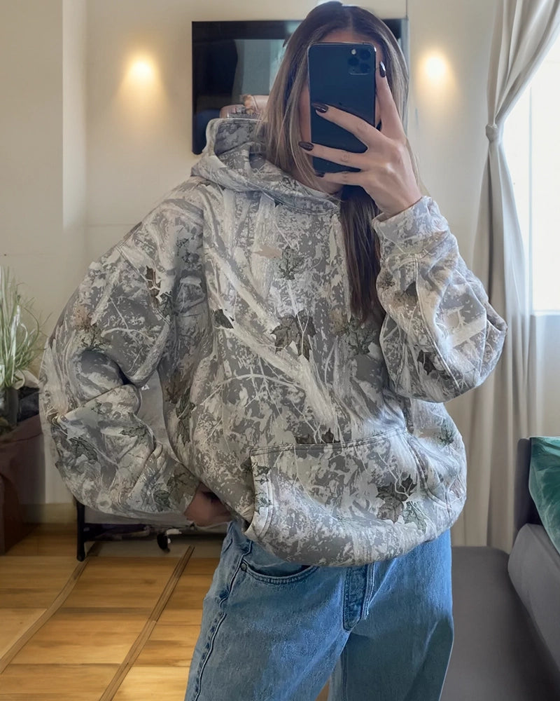 Unisex Oversized camouflage maple leaves Hoodie (Buy 2 Free Shipping)