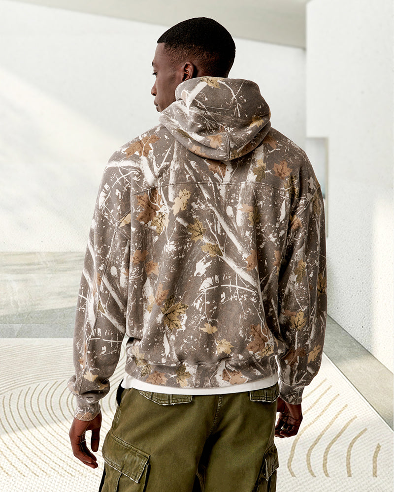 Unisex Oversized camouflage maple leaves Hoodie (Buy 2 Free Shipping)