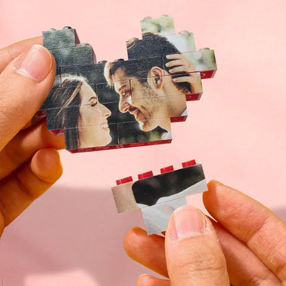 Custom lego Valentine's Day Gifts Photo "I ❤️ You" Brick Puzzles