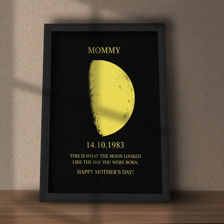 Custom Art Frame/ REAL MOON PHASE - For Mother's Day Gift