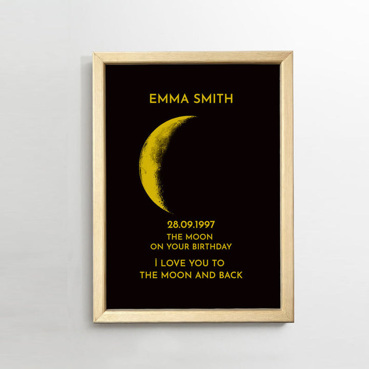 Custom Art Frame/ REAL MOON PHASE - For Mother's Day Gift