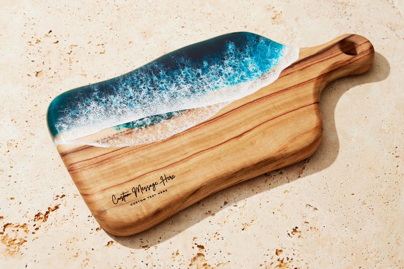 Wave resin cutting board gift for mom