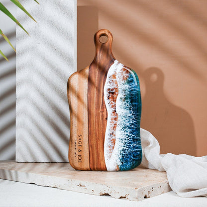 Wave resin cutting board gift for mom