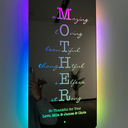 50% OFF❤️Custom Mother/Grandma Mirror: Personalized Engraved Gift for Mother's Day