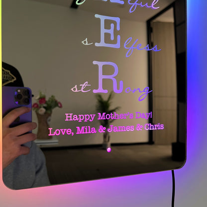 50% OFF❤️Custom Mother/Grandma Mirror: Personalized Engraved Gift for Mother's Day