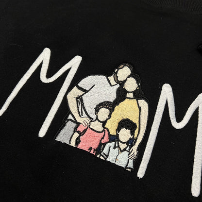 50% OFF⭐️Custom Mama Embroidered Sweatshirt With Your Photo