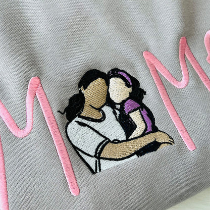 50% OFF⭐️Custom Mama Embroidered Sweatshirt With Your Photo