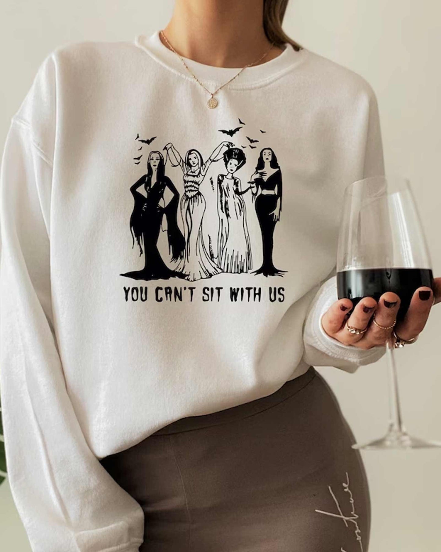 You can’t sit with us – Halloween Sweatshirt