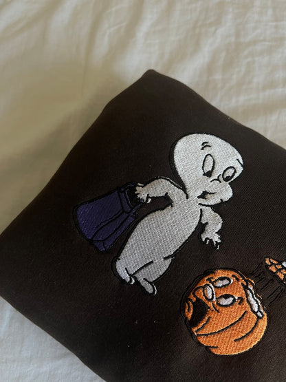 Friendly Ghost Halloween Crewneck Sweater