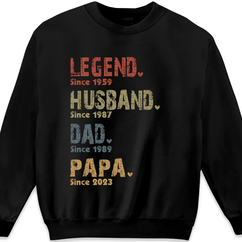 Family Personalized Custom Unisex T-shirt/ Sweatshirt/Hoodie-Father's Day gift