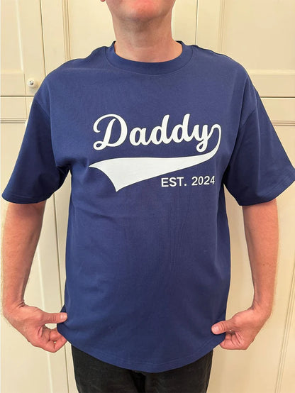 Personalized Dad T-shirt/Sweatshirt/Hoodie with Kids Name on sleeve