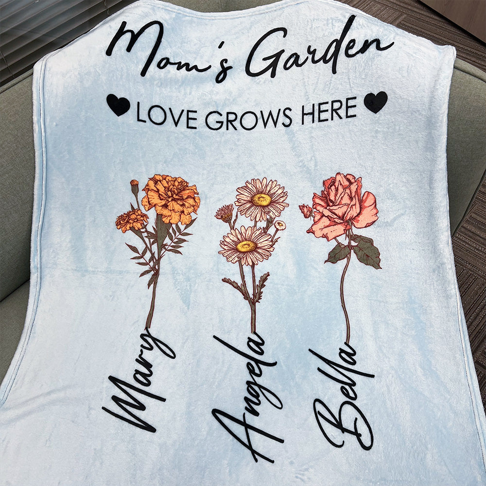 Mom's Garden is Her Children Customized Summer Blanket