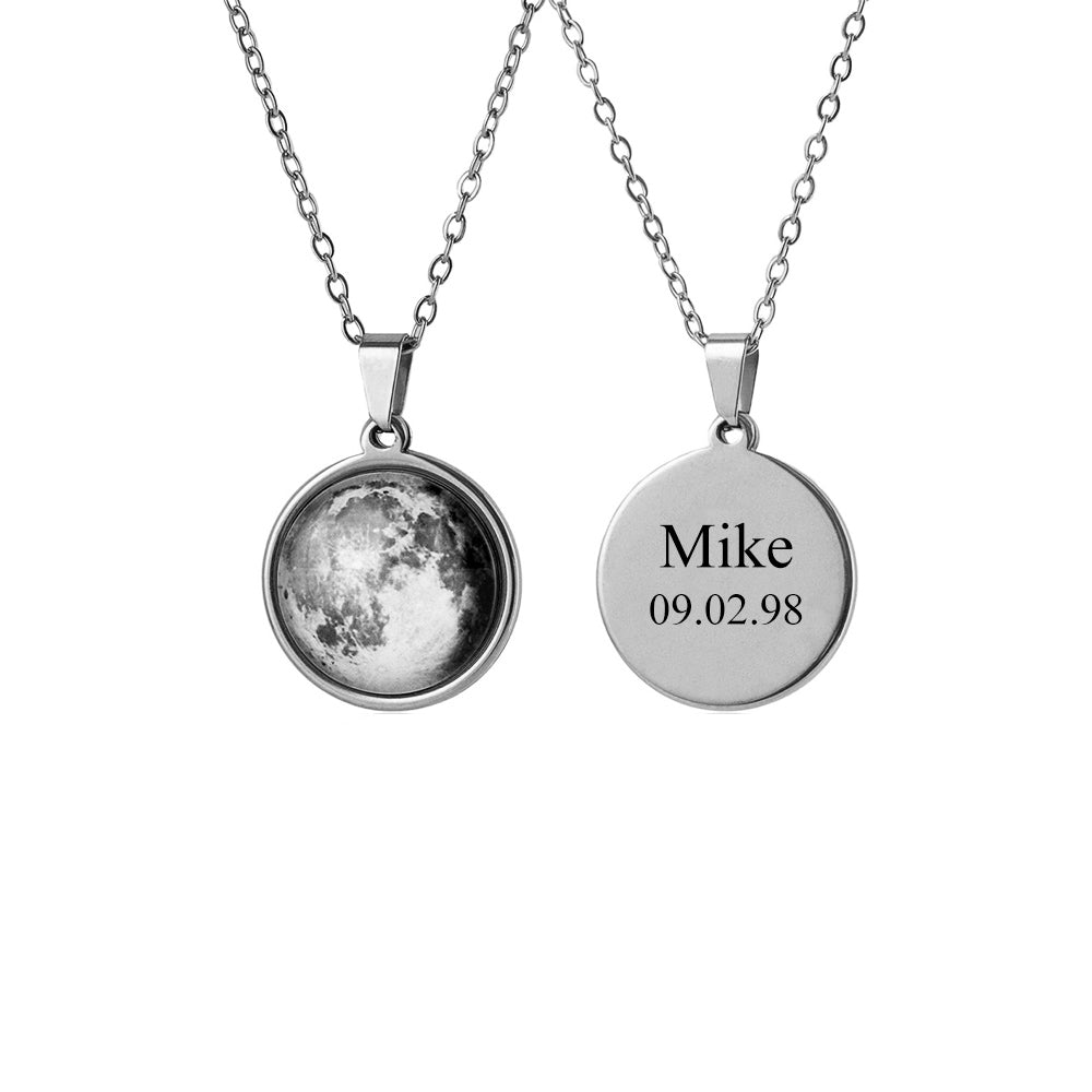 Custom Moon Phase Necklace - For Mother's Day Gift