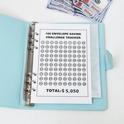 Custom 100 Envelope Challenge Binder-Easy And fun Way To Save $5,050