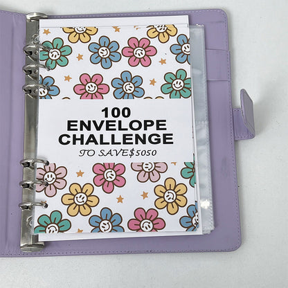 Custom 100 Envelope Challenge Binder-Easy And fun Way To Save $5,050