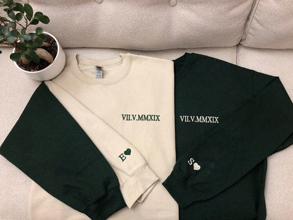 Custom Embroidered Mama Sweatshirt with Names on Sleeves