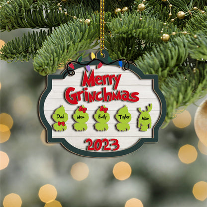 Personalized Custom Christmas Wooden Ornament For Family Gifts