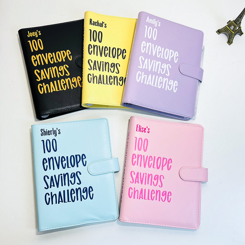 Custom 100 Envelope Challenge Binder-Easy And fun Way To Save $5,050