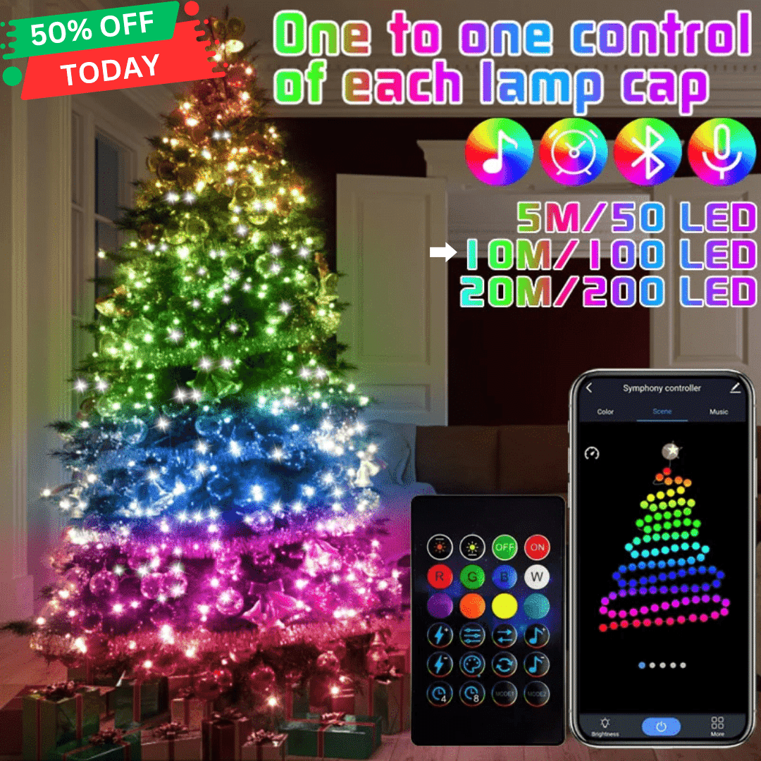 Smart RGB LED Christmas Tree Lights🎄50% OFF