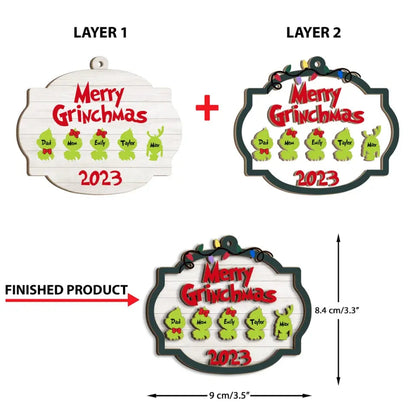 Personalized Custom Christmas Wooden Ornament For Family Gifts