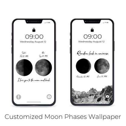 50%OFF🌔Random luck in universe Custom Moon Phases Print LED Light Frame