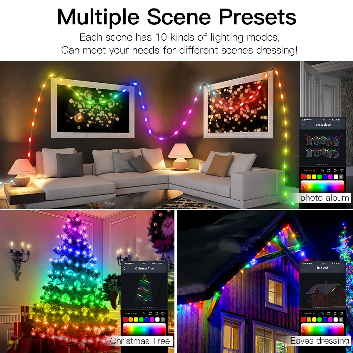 Smart RGB LED Christmas Tree Lights🎄50% OFF