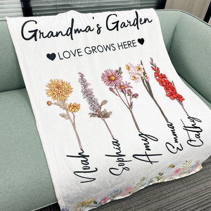 Mom's Garden is Her Children Customized Summer Blanket