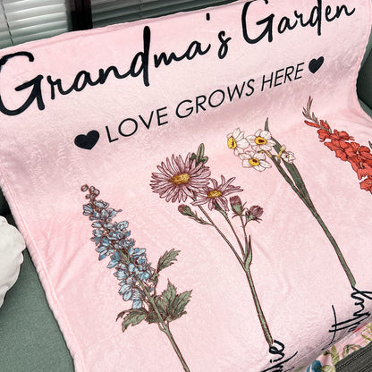 Mom's Garden is Her Children Customized Summer Blanket